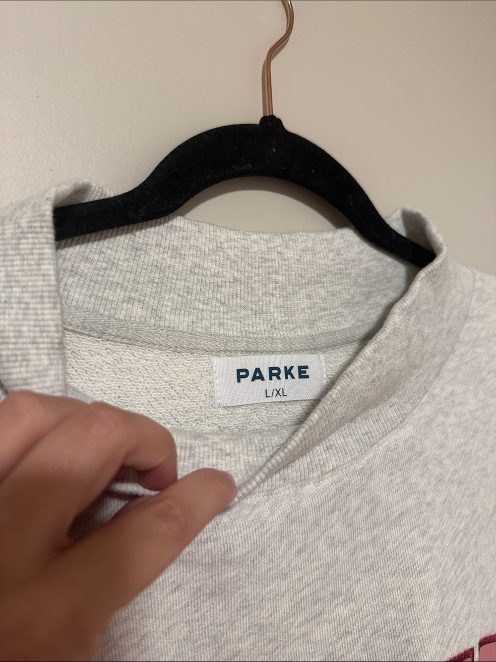 NWOT PARKE x SET ACTIVE MOCKNECK, L/XL, Rhubarb - Picture 4 of 5